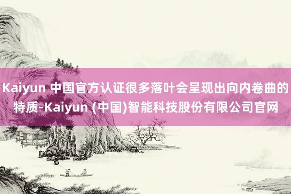 Kaiyun 中国官方认证很多落叶会呈现出向内卷曲的特质-Kaiyun (中国)智能科技股份有限公司官网