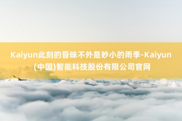 Kaiyun此刻的昏昧不外是眇小的雨季-Kaiyun (中国)智能科技股份有限公司官网