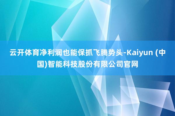 云开体育净利润也能保抓飞腾势头-Kaiyun (中国)智能科技股份有限公司官网
