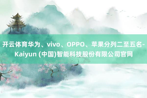 开云体育华为、vivo、OPPO、苹果分列二至五名-Kaiyun (中国)智能科技股份有限公司官网